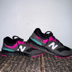 New Balance Black, Pink, and Teal Athletic Shoes